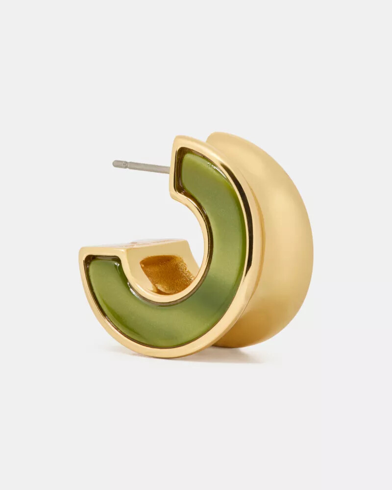 bold small hoops light green