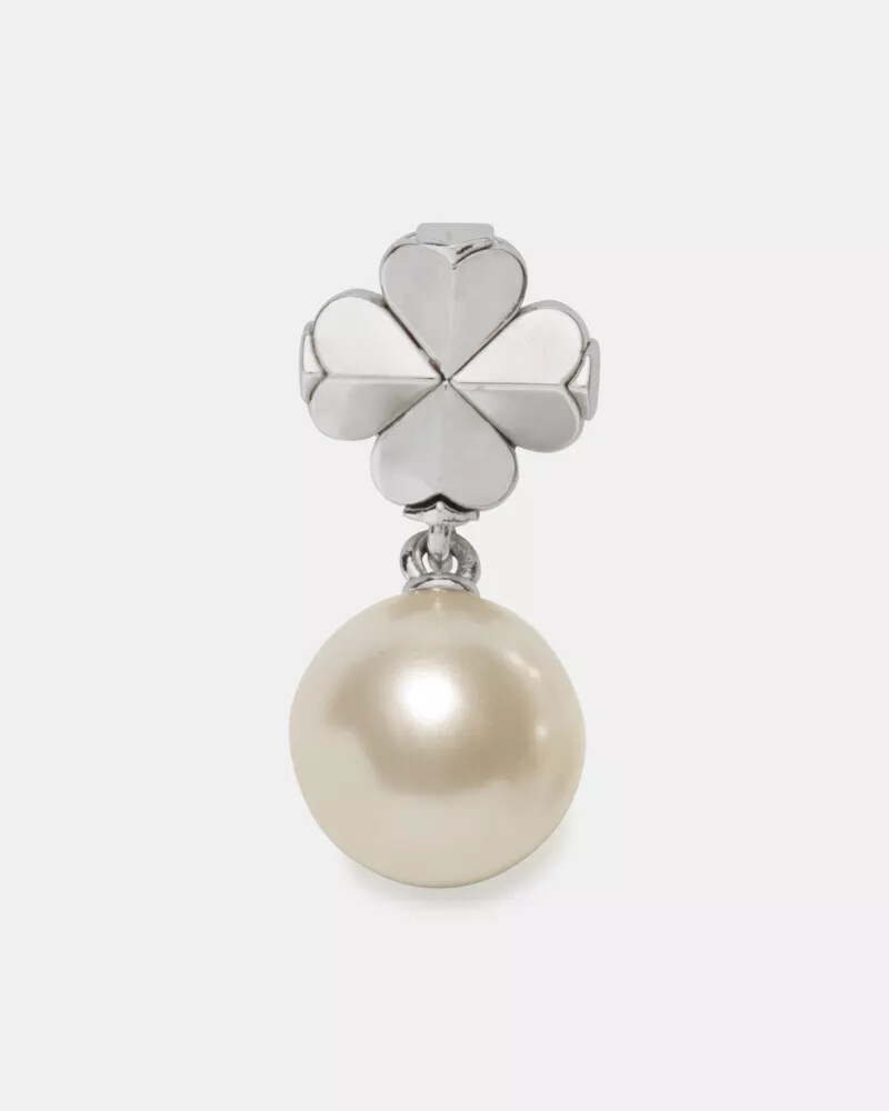 spade flower pearl drop earrings multi