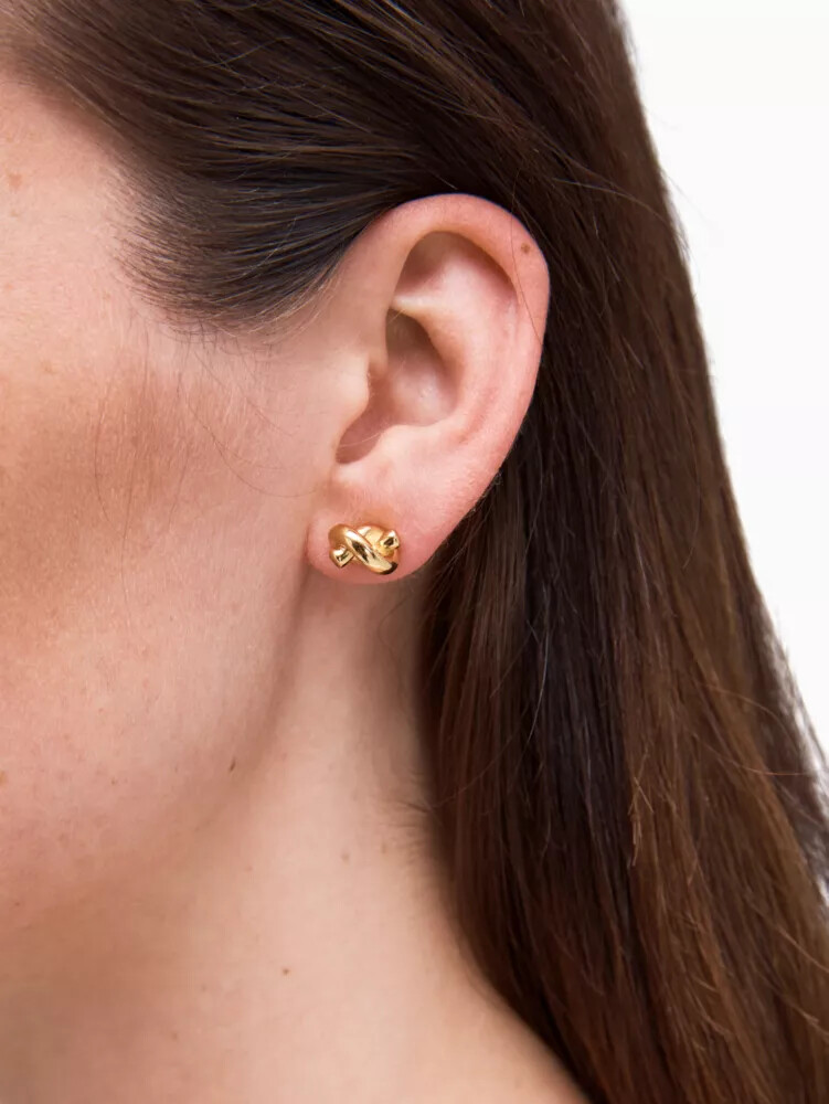 sailors knot studs gold