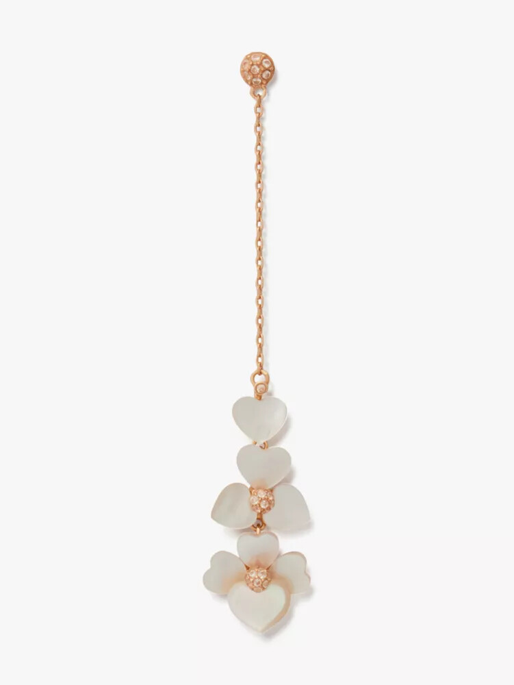 precious pansy linear earrings multi