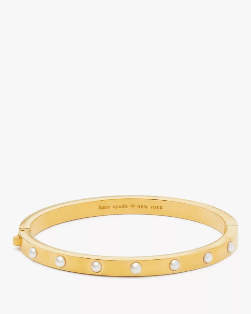 set in stone hinged bangle white gold.