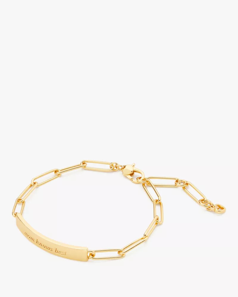 mom knows best idiom id bracelet gold