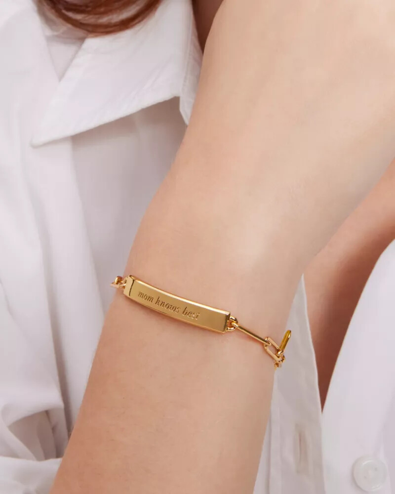 mom knows best idiom id bracelet gold