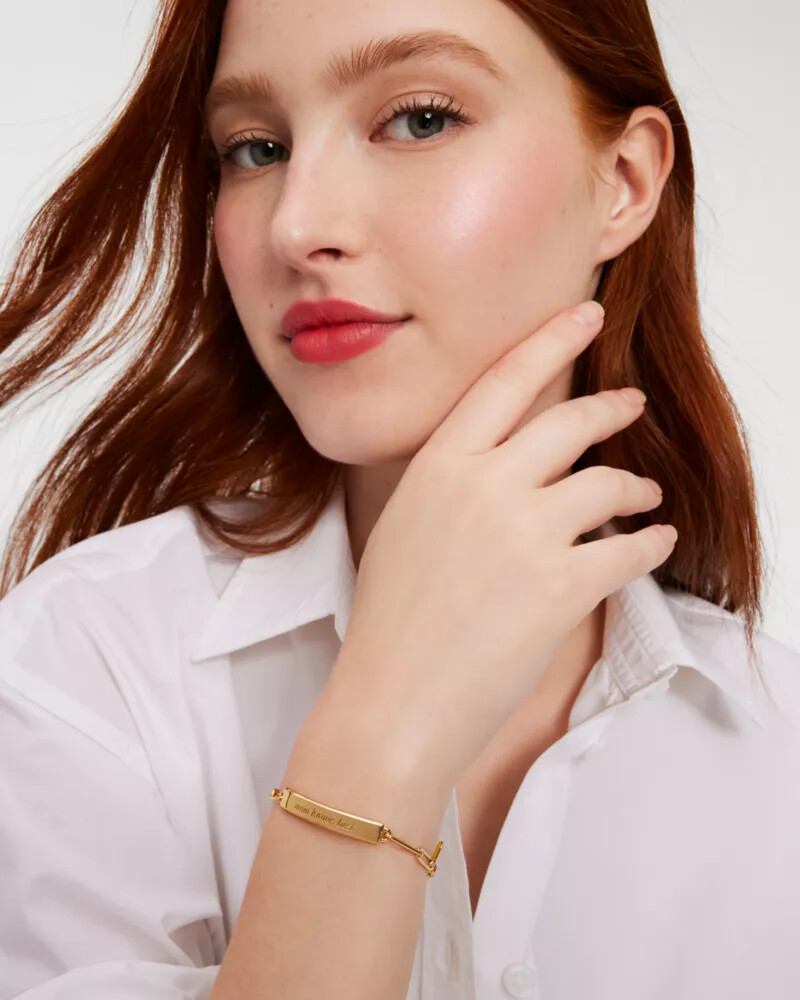 mom knows best idiom id bracelet gold