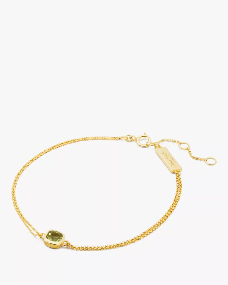 kate spade fine time to shine gem bracelet peridot