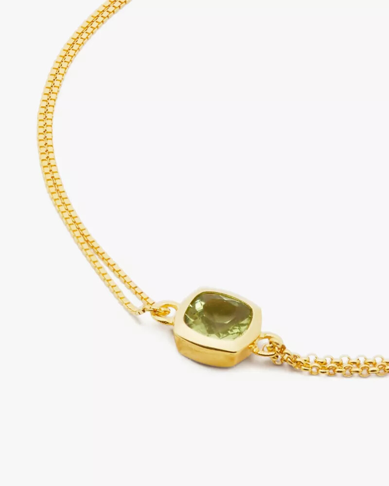 kate spade fine time to shine gem bracelet peridot
