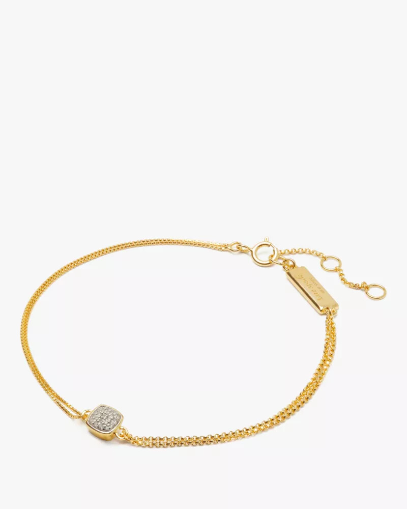 kate spade fine time to shine diamond bracelet gold