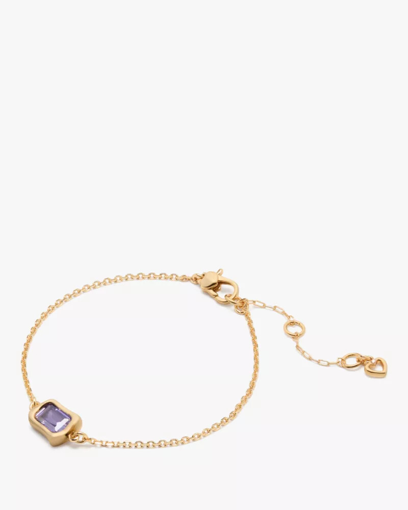 molten glass solitaire bracelet light amethyst