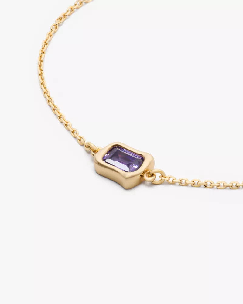 molten glass solitaire bracelet light amethyst