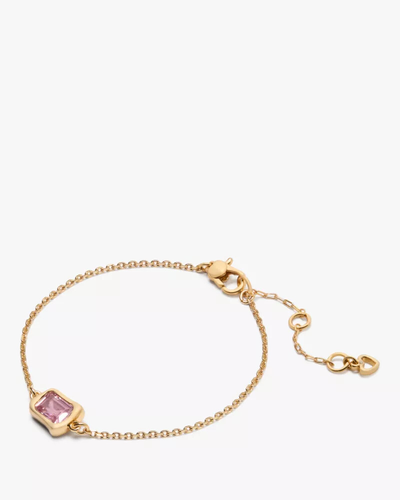 molten glass solitaire bracelet light pink