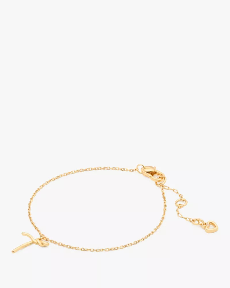 initial script bracelet gold