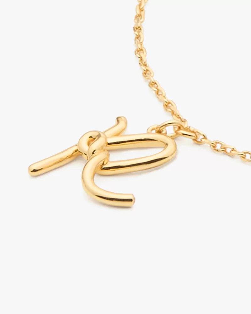 initial script bracelet gold