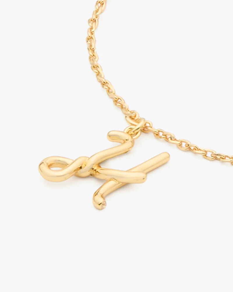 initial script bracelet gold