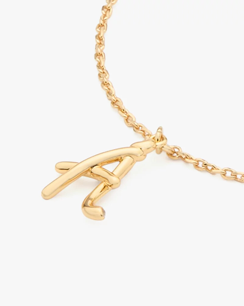 initial script bracelet gold