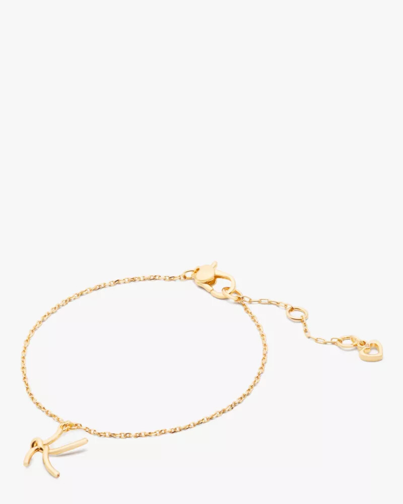 initial script bracelet gold