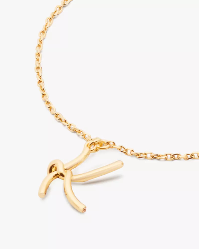initial script bracelet gold