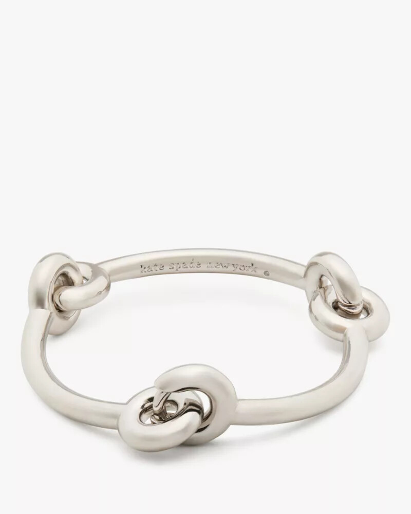 interlock bangle silver