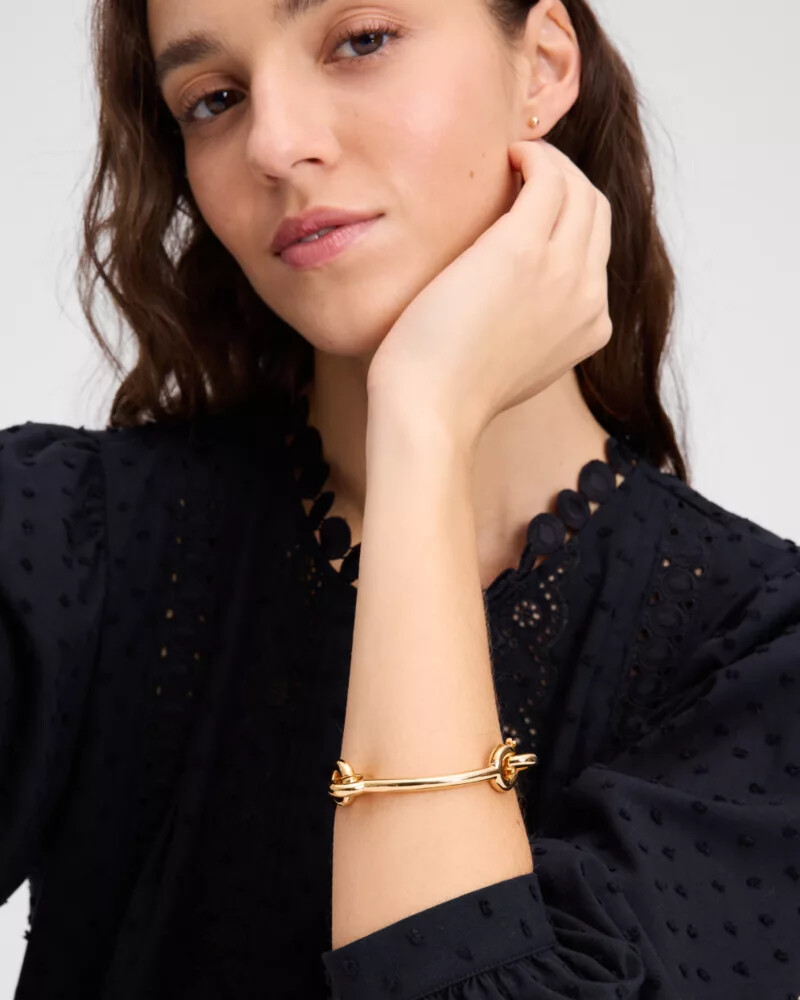 interlock bangle gold