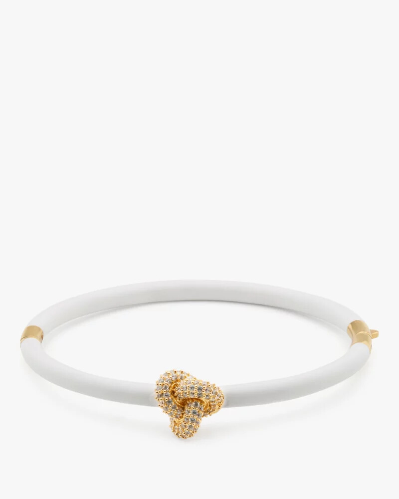 double knot pave hinged bangle multi