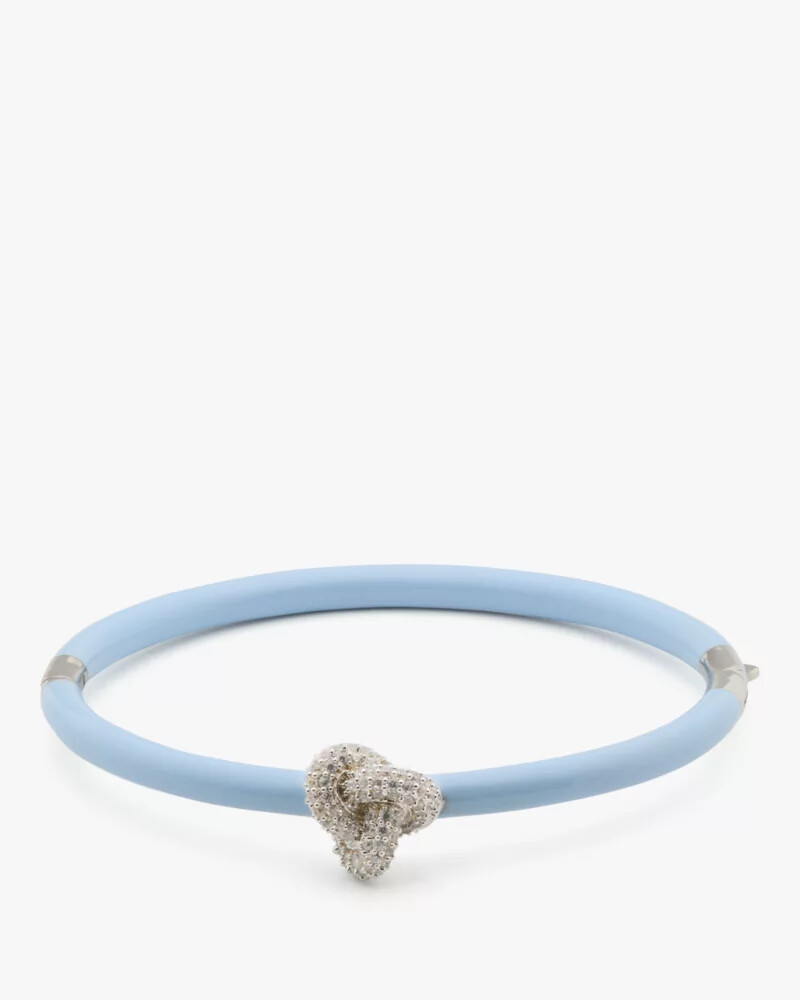 double knot pave hinged bangle multi