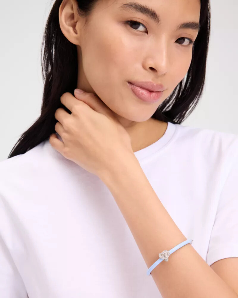 double knot pave hinged bangle multi