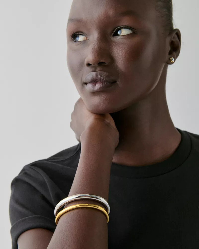 interlock cuff silver gold