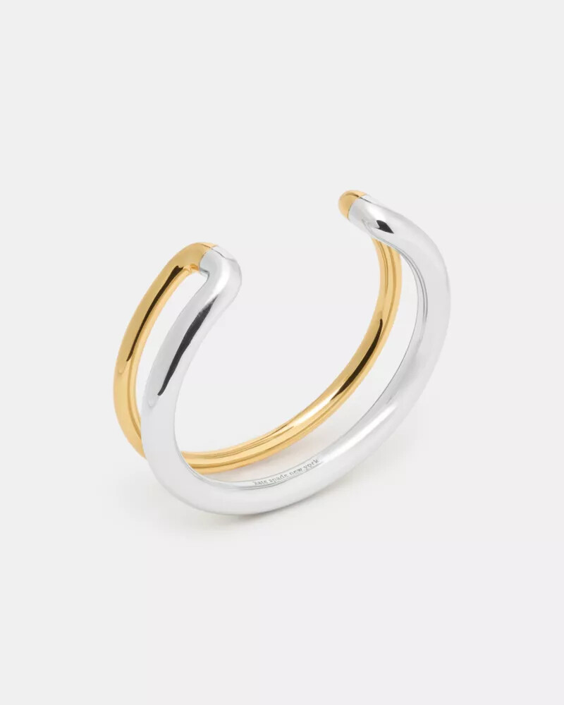 interlock cuff silver gold