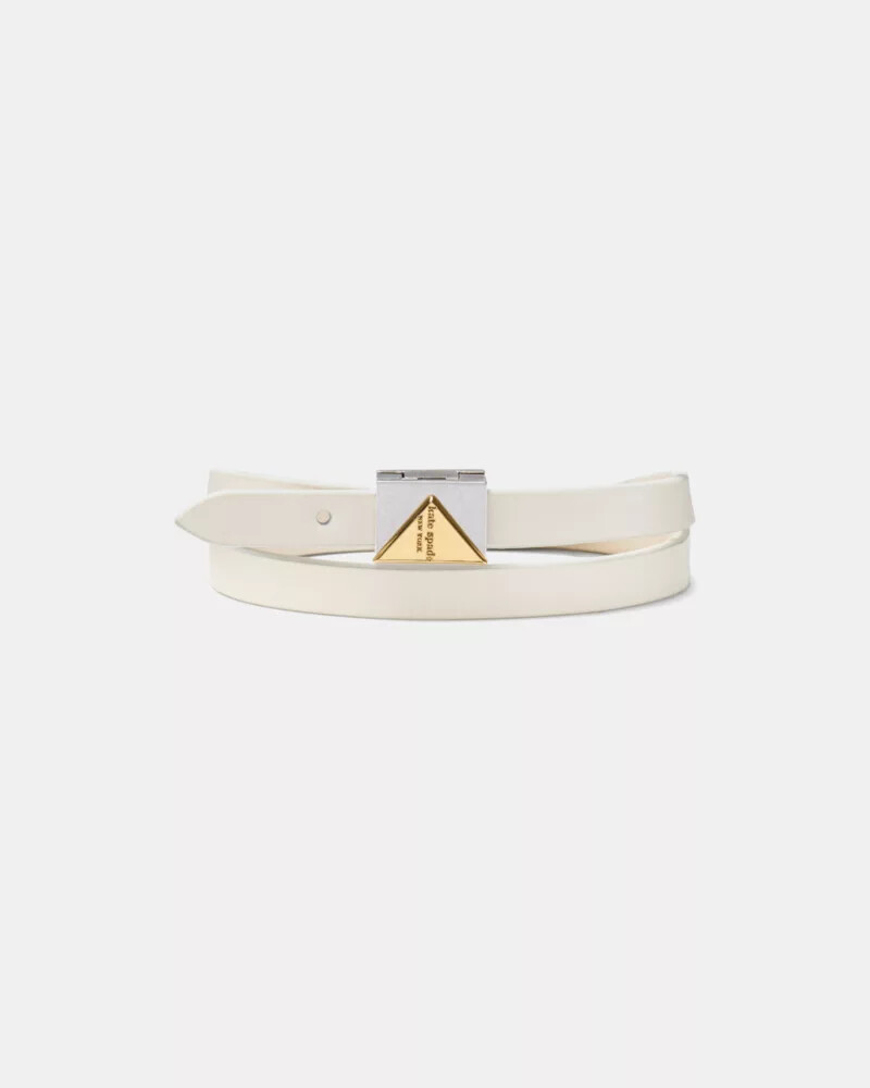 deco leather wrap bracelet cashew milk