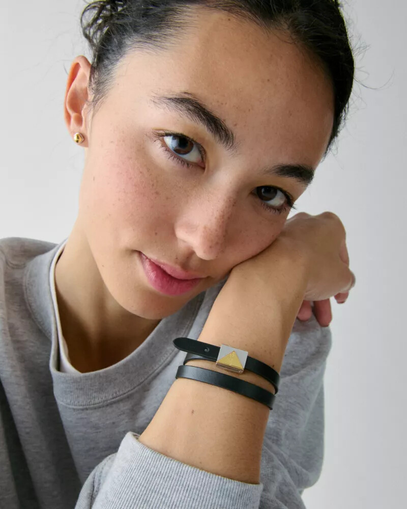 deco leather wrap bracelet multi