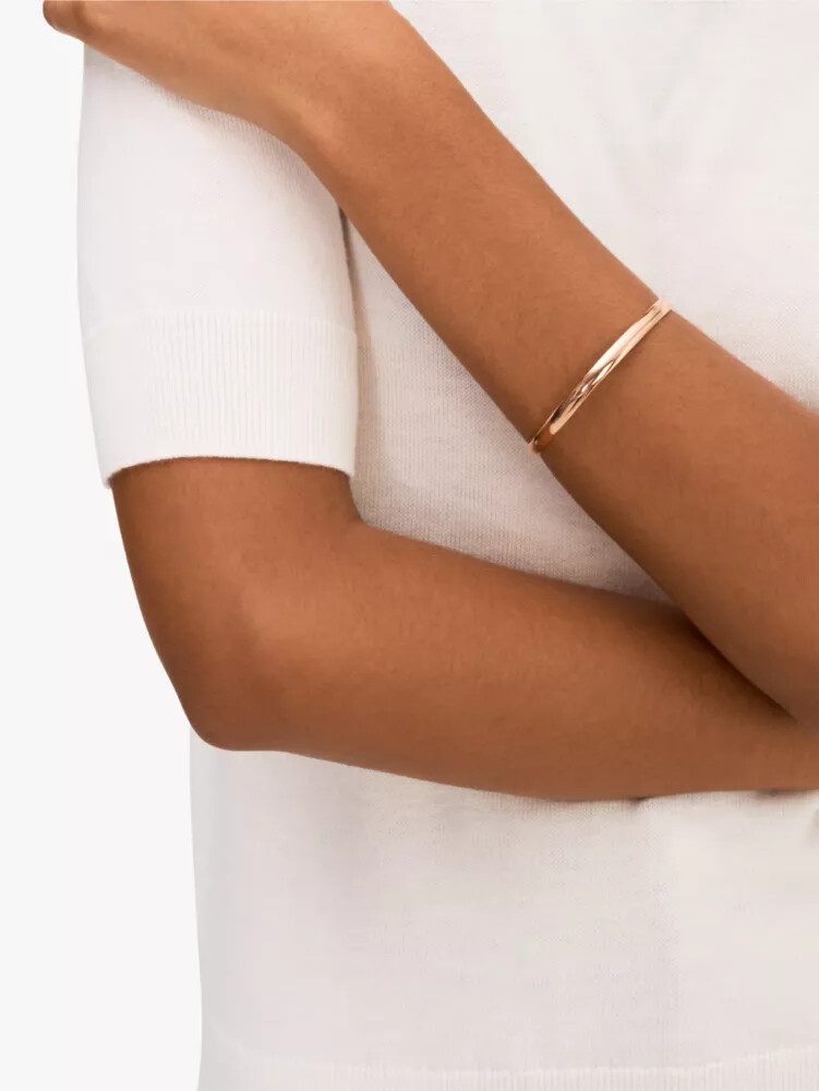 stop and smell the roses idiom bangle rose gold