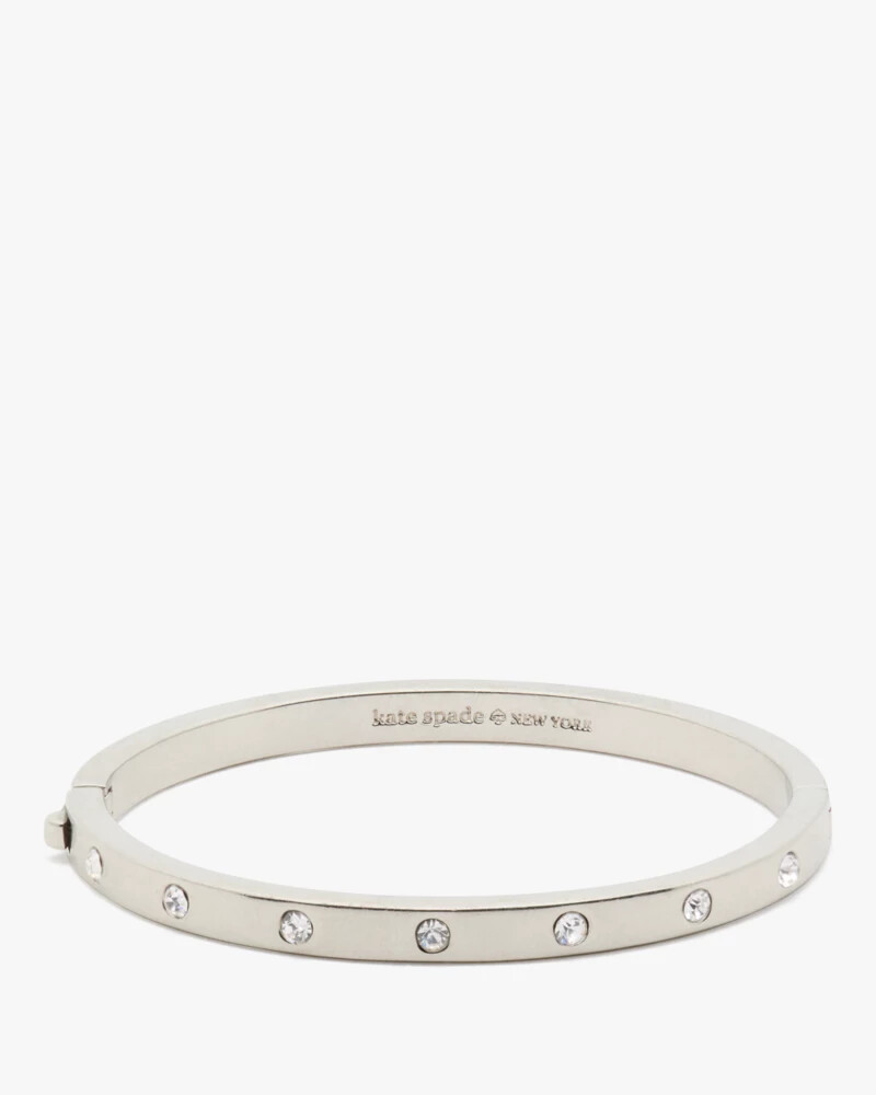 set in stone hinged silver bangle multi