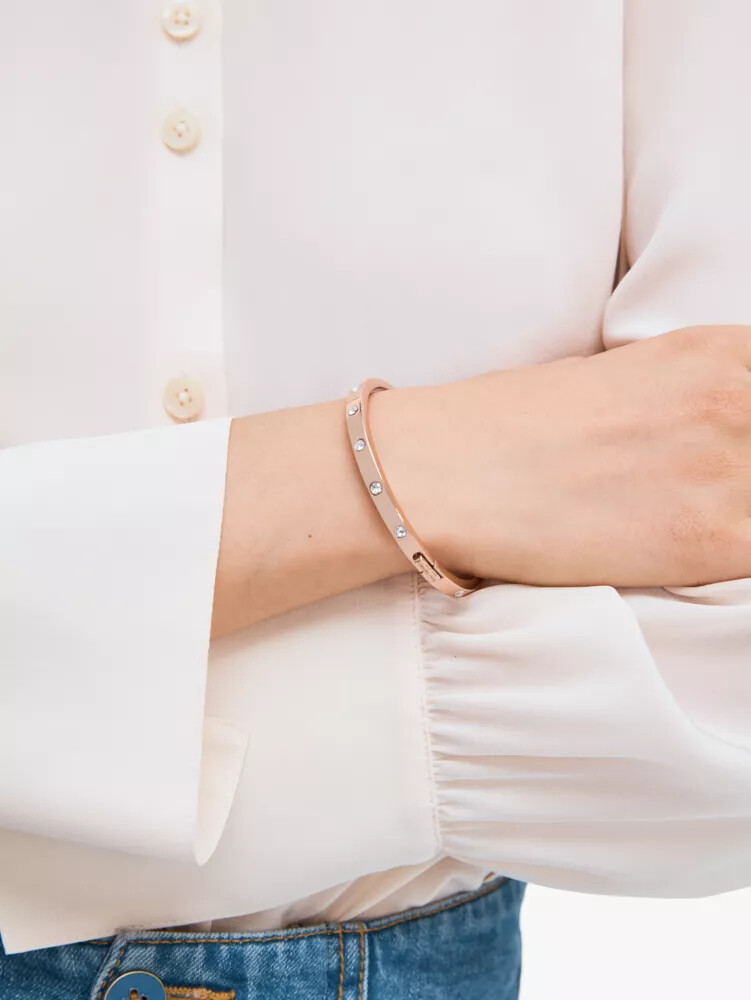 set in stone hinged bangle multi