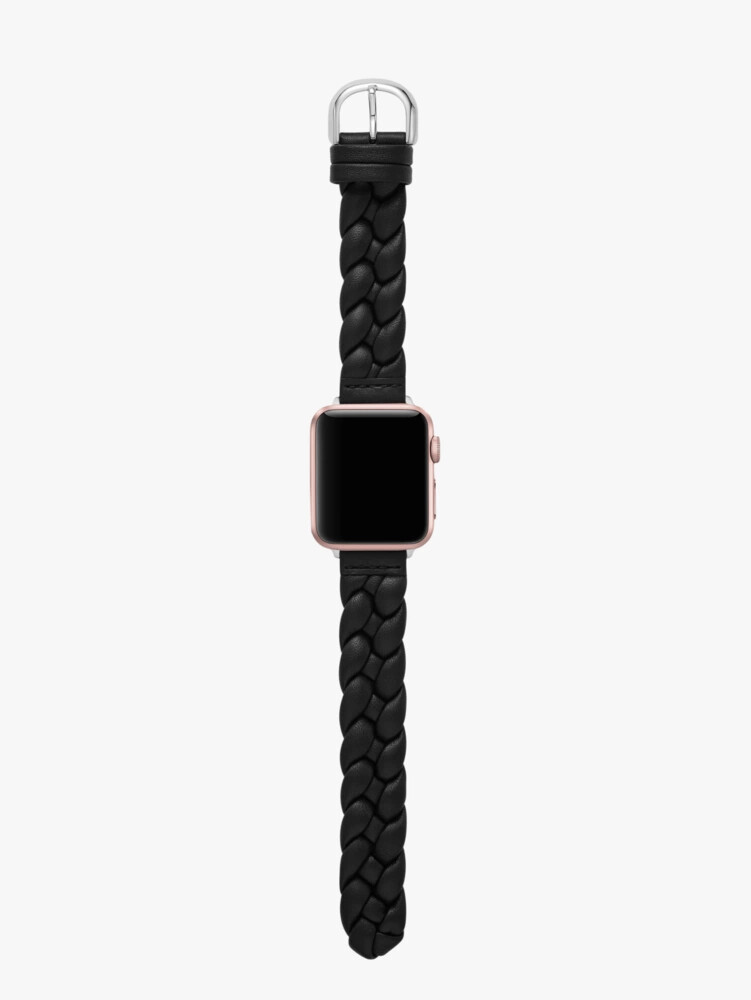 braided leather 38-49mm band for apple watch black