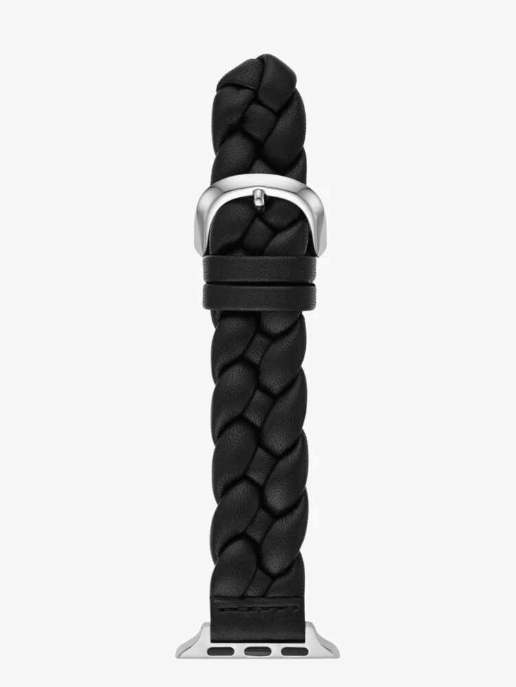 braided leather 38-49mm band for apple watch black