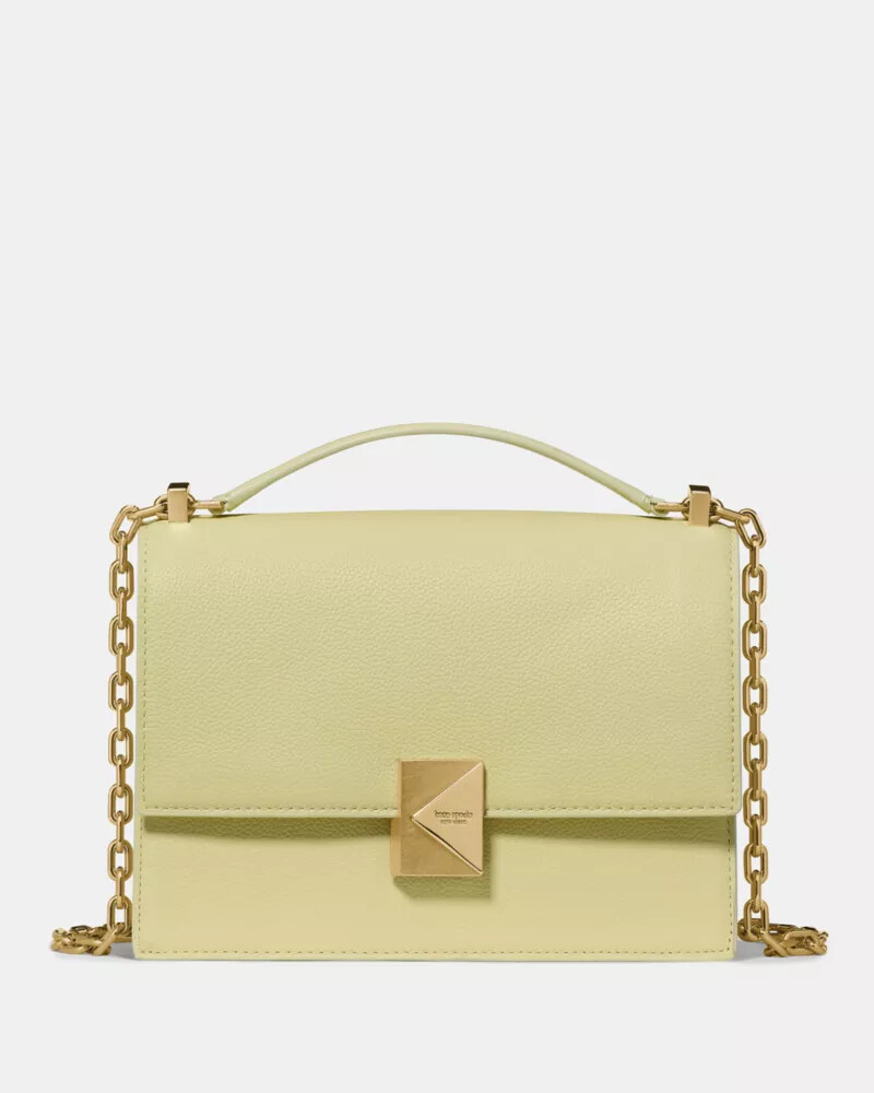 deco chain shoulder bag pale citron