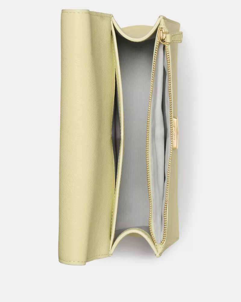 deco chain shoulder bag pale citron