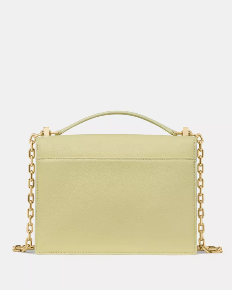 deco chain shoulder bag pale citron