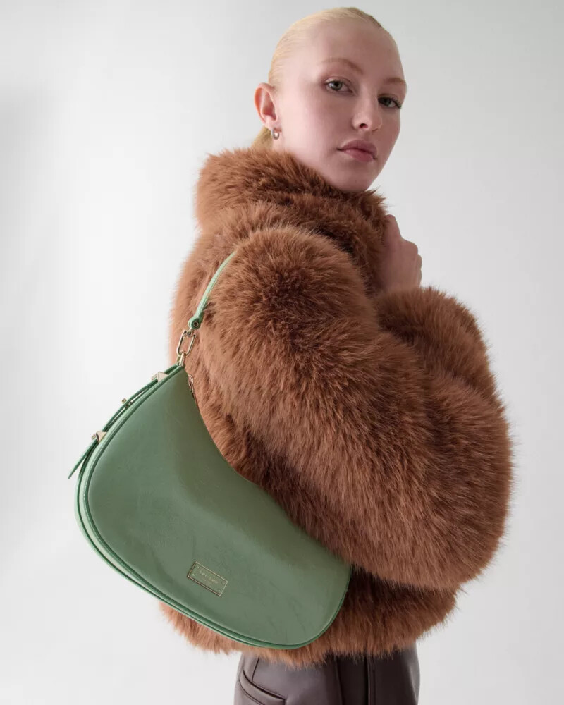 liv crinkle patent convertible shoulder bag crisp sage