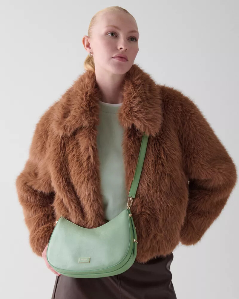 liv crinkle patent convertible shoulder bag crisp sage