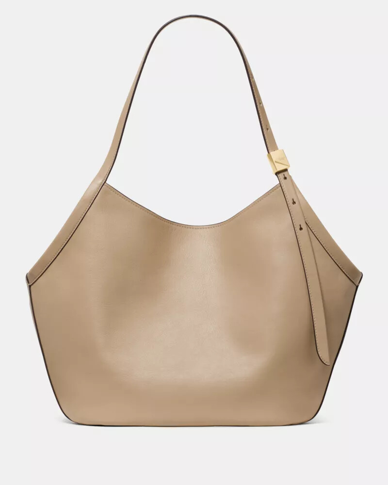 deco tulip tote timeless taupe