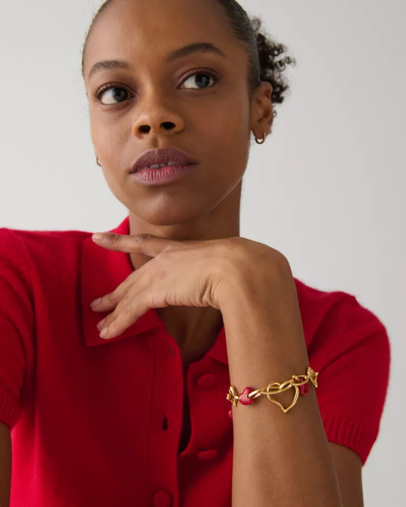 amour charm bracelet dark scarlet