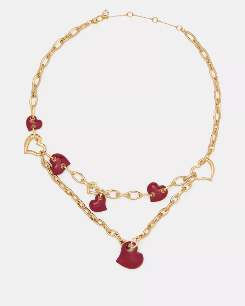 amour statement necklace dark scarlet