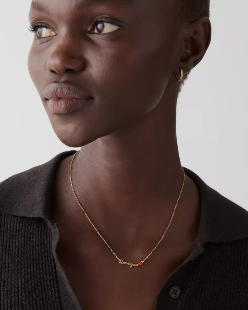 i love you pendant gold