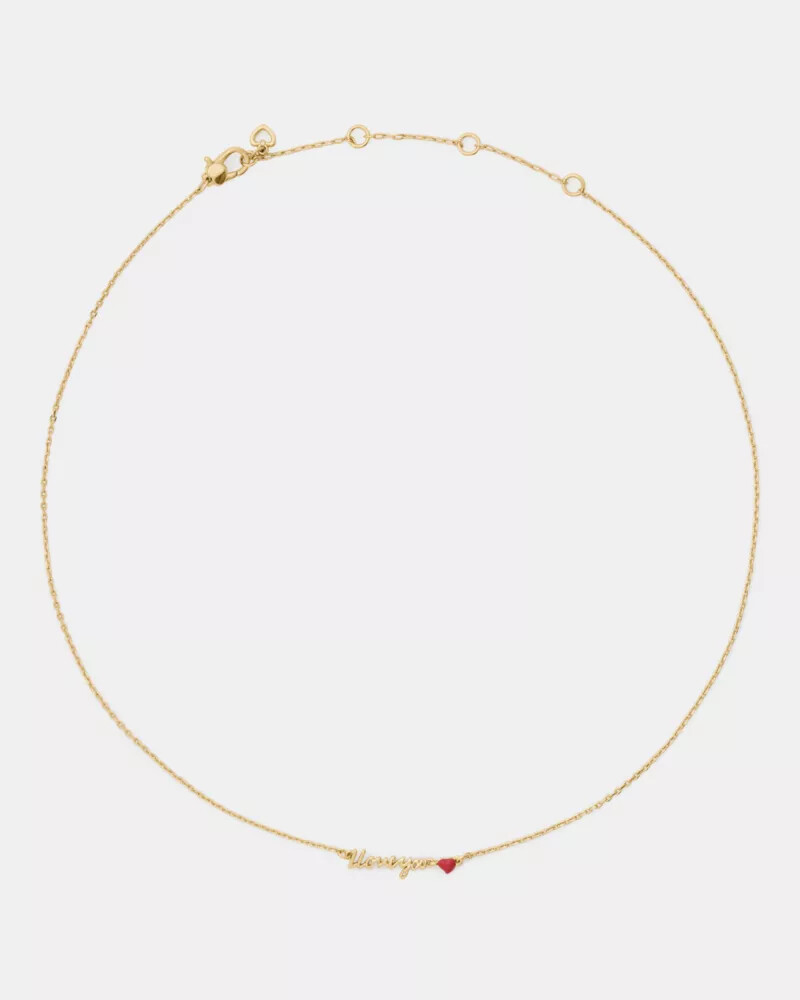 i love you pendant gold