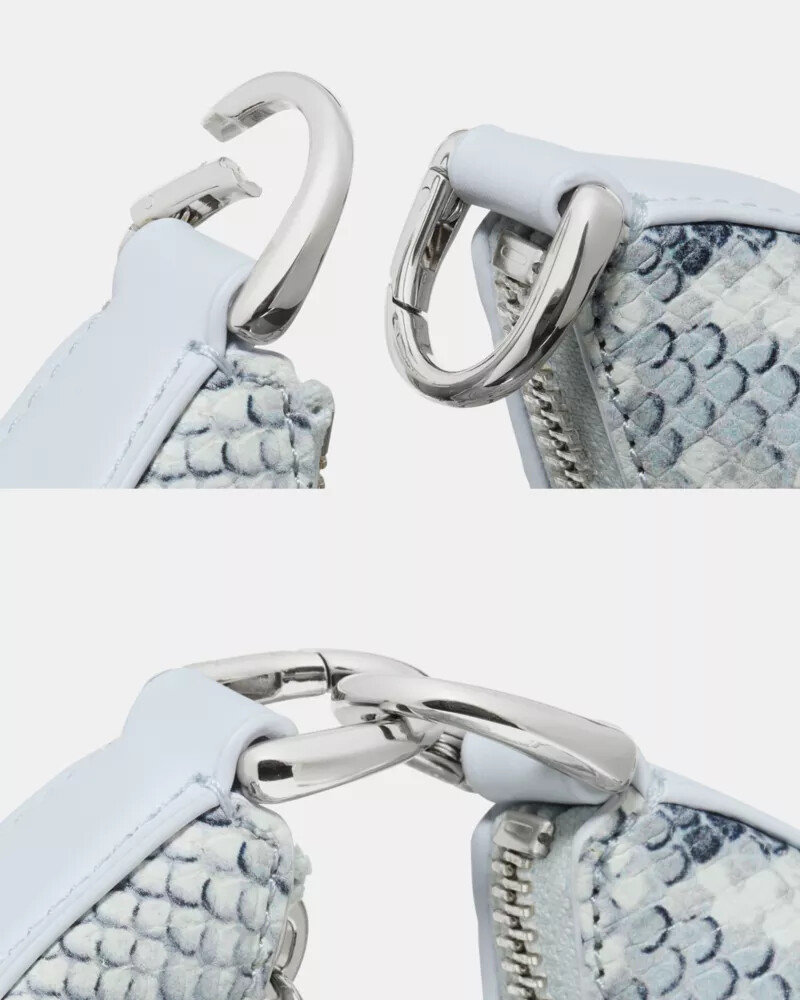 duo snake embossed crossbody bag pale sapphirine