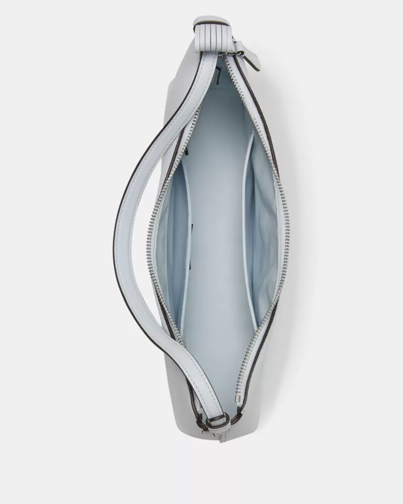 loop fringe strap shoulder bag pale sapphirine