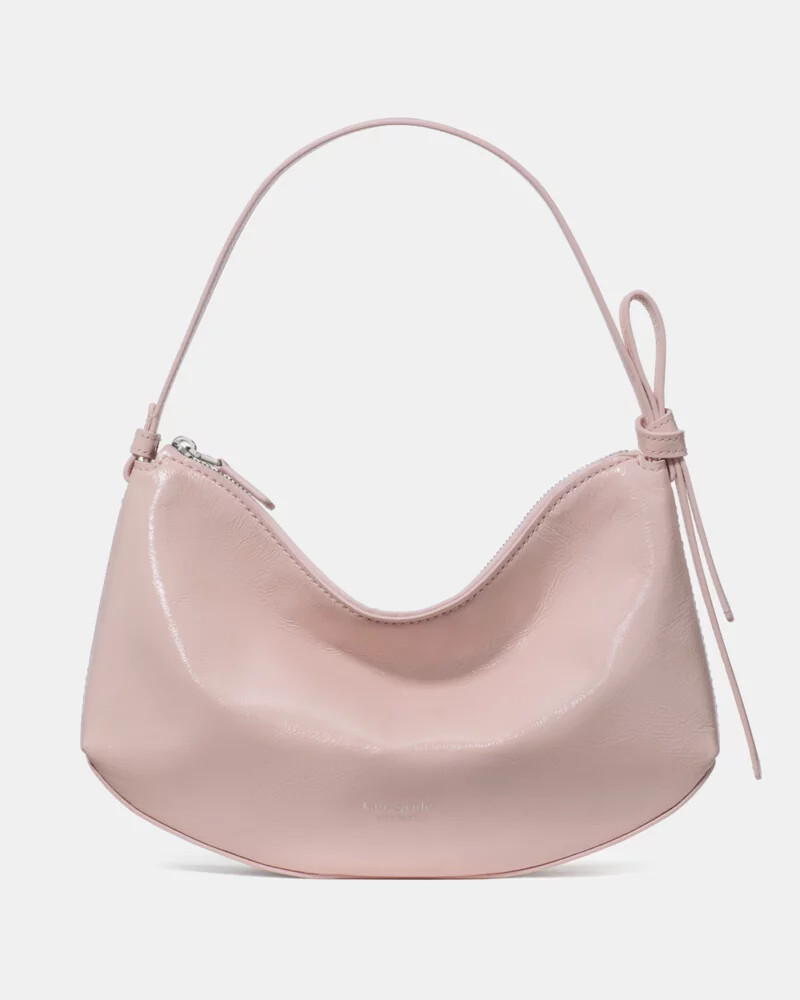 loop crinkle patent shoulder bag morning beach
