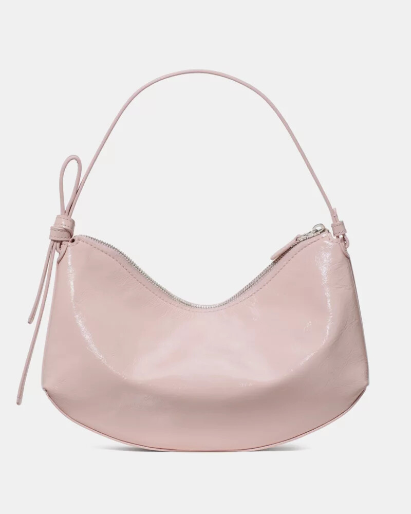 loop crinkle patent shoulder bag morning beach