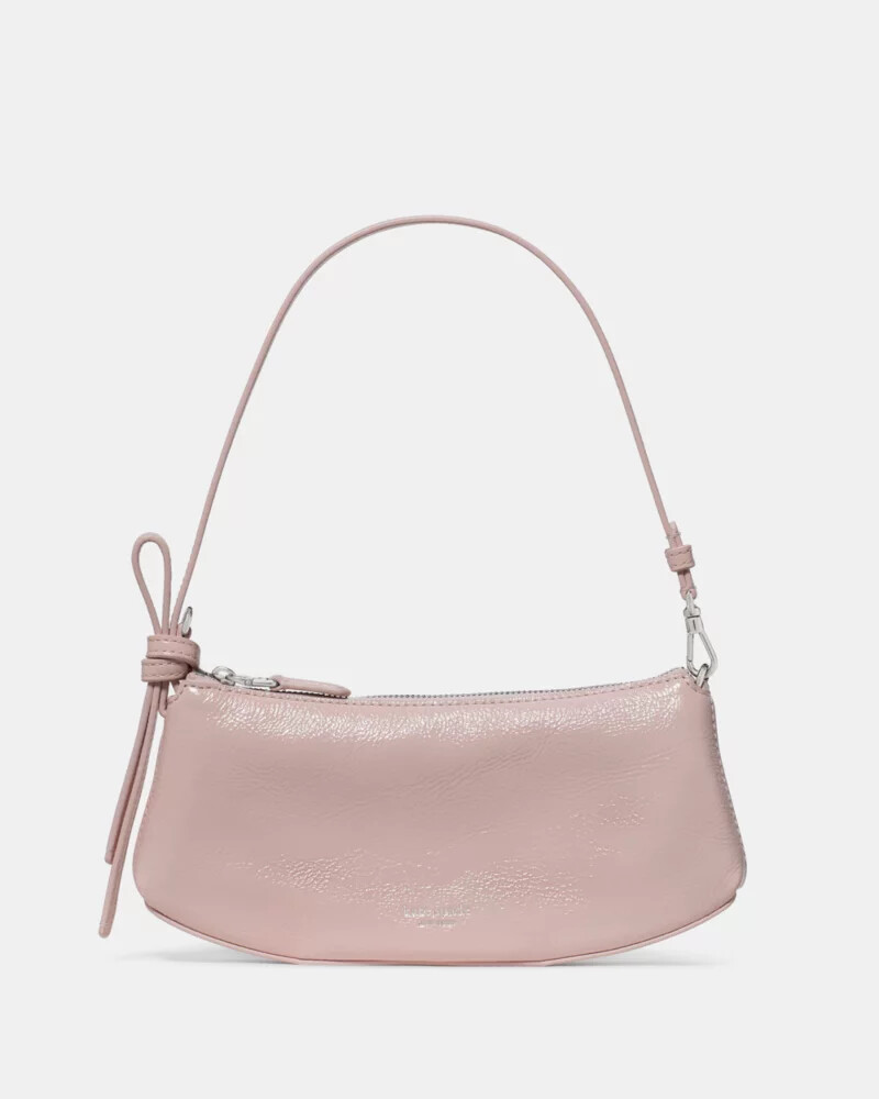 loop crinkle patent pochette bag morning beach