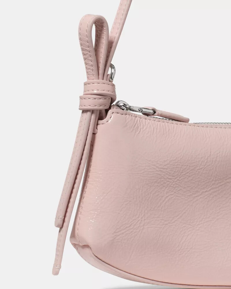 loop crinkle patent pochette bag morning beach